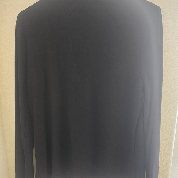 Black Mock Neck Lace Top - Adele & May, Size L - Picture 4 of 5